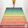 Decoració escales d’instituts i escoles. Vinils amb frases STEAM