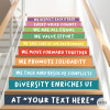 Stickers personnalisables pour les escaliers. Dans mon établissement... (Couleurs vives)