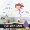 Wall sticker Skating girl. Kids' room decoration