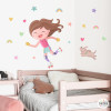 Vinil de paret Nena patinadora. Decoració habitació infantil