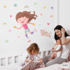 Wall sticker Skating girl. Kids' room decoration