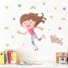 Vinilo de pared Niña patinadora. Decoración cuarto infantil