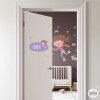 Name sticker Skater girl. Decoration for girls' rooms