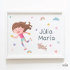 Fille patineuse. Tableau décoratif pour chambres de filles