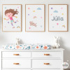 3 Cuadros decorativos para niñas. Niña patinadora. Personalízalos