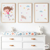 3 Cuadros decorativos para niñas. Niña patinadora. Personalízalos