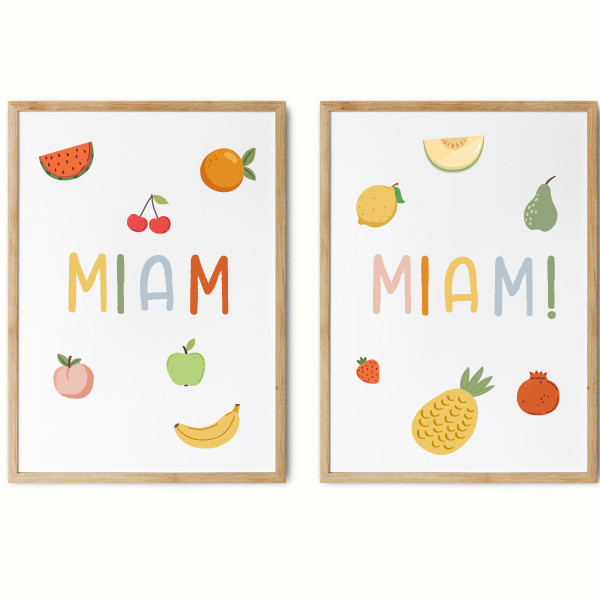 Disfruta. 2 Láminas decorativas para comedores escolares