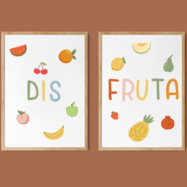 Disfruta. 2 Láminas decorativas para comedores escolares
