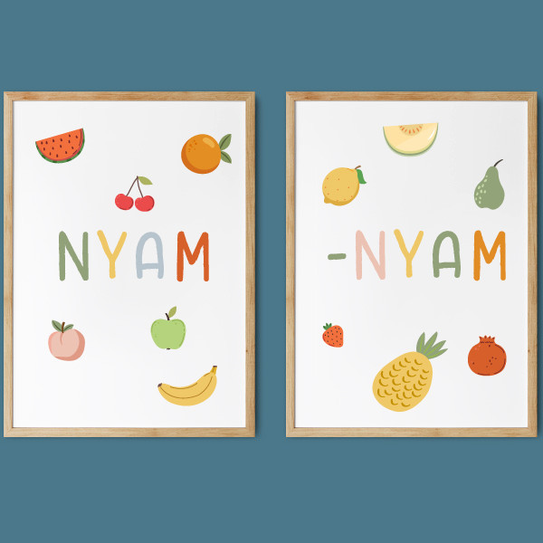 Disfruta. 2 Láminas decorativas para comedores escolares