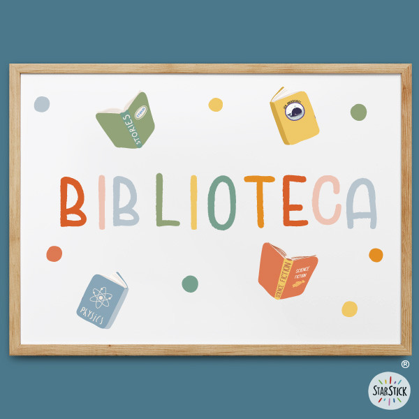Biblioteca - Cuadro Montessori para decorar bibliotecas