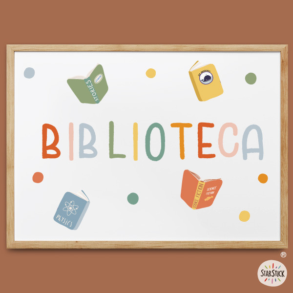 Biblioteca - Cuadro Montessori para decorar bibliotecas