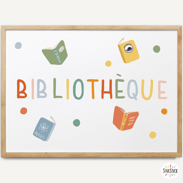 Biblioteca - Cuadro Montessori para decorar bibliotecas