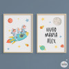 3 Hermanos con cohete. Cuadros infantiles para hermanos
