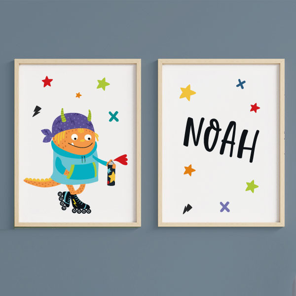 Tableaux décoratifs pour enfants et adolescents. Big Monster Graffiti