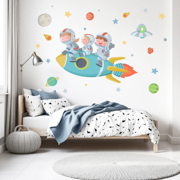 Pegatinas pared infantiles 3 niños decoración habitación