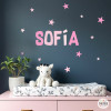 Personalize your walls with name stickers - Pink combination