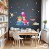 Vinilo decorativo - Peter Pan y Garfio leyendo - Ideas para decorar colegios y bibliotecas