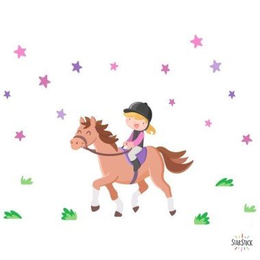 Vinil infantil - Nena genet - Cavall alatzà