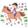 Stciker enfant pour décorer la chambre des filles - Fille cavalier