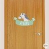 Cavall gris - Vinil infantil nom per a portes