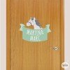 Cavall gris - Vinil infantil nom per a portes