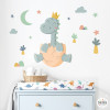 Vinilo decorativo infantil de dinosaurio para bebé en habitación infantil