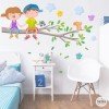 Stickers muraux originaux pour enfants - Enfants sur la branche d'arbre