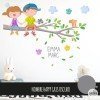 Original children's wall stickers - Children on the tree branch
