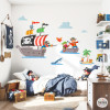 Vinilos infantiles de pared. Piratas del Tesoro. Ideas decoración habitación infantil