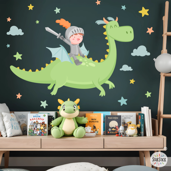 vinilo infantil elefante bebe en la luna decoracion pared habitacion bebe