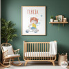 Quadre decoratiu infantil. Vespa amb osset. Idees per decorar habitacions infantils