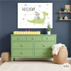 Personalized Kids' Wall Art: Magic Dragon and Knight - Children's Room Decor