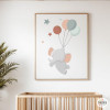 Quadre decoratiu per a nadons - Elefant amb globus - Decoració infantil