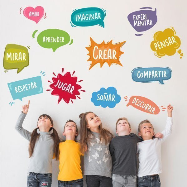 Decoració escoles i instituts en català - Bafarades motivació - vinils infantiles