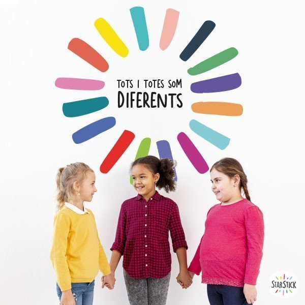 Vinils decoració escoles i instituts - Tots i totes som diferents
