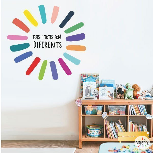 Decoración escuelas - Tod@s somos diferentes - Vinilos educativos