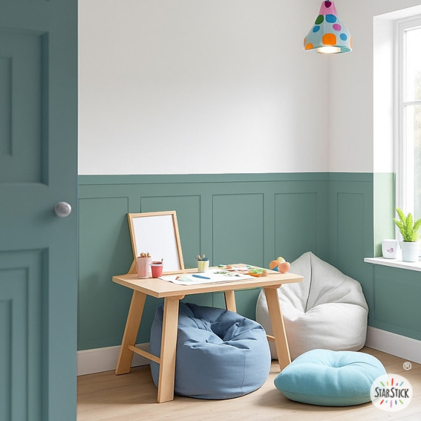 Papel pintado autoadhesivo imitación paneles de madera | Mural media pared | Vinilo decorativo disponible en varios colores