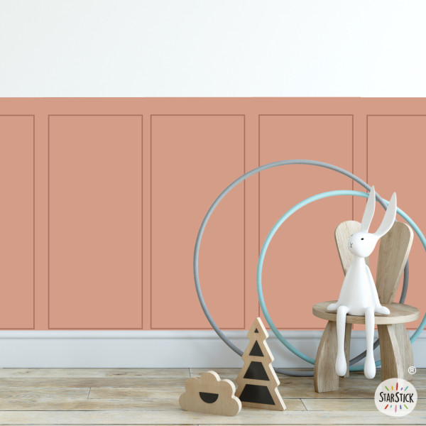 Papel pintado autoadhesivo imitación paneles de madera | Mural media pared | Vinilo decorativo disponible en varios colores