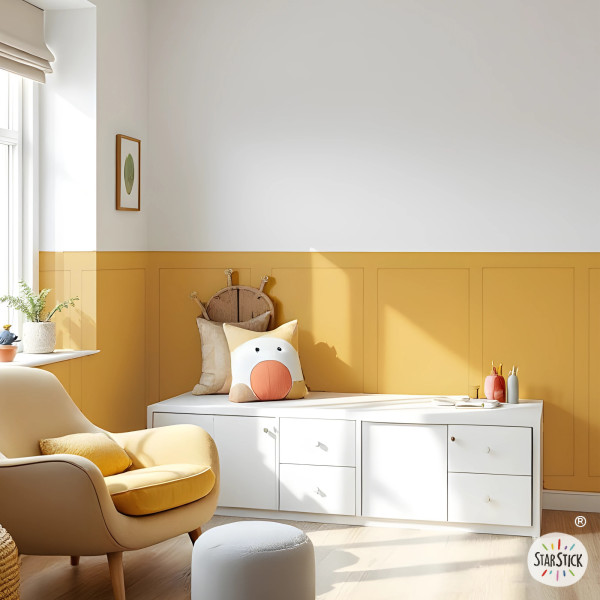 Papel pintado autoadhesivo imitación paneles de madera | Mural media pared | Vinilo decorativo disponible en varios colores