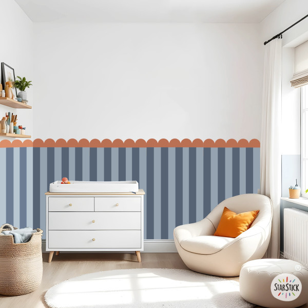 Panel vinílico autoadhesivo con rayas y acabado fastoneado – Vinilo de fácil instalación para decoración moderna