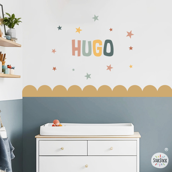 Vinilos personalizados con nombre – Decoración infantil Boho – Pegatinas de pared niños