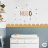 Vinilos personalizados con nombre – Decoración infantil Boho – Pegatinas de pared niños