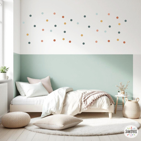 Stickers muraux Mini Confettis Boho – Décoration murale – Déco nordique Boho