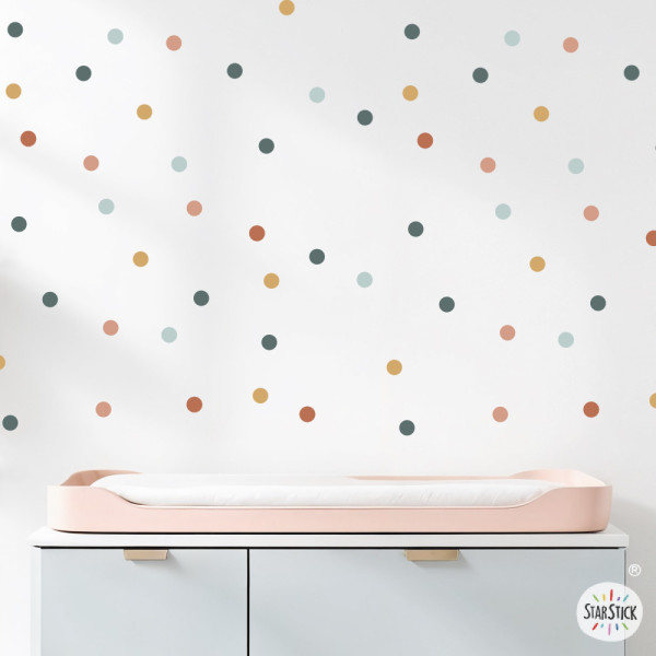 Stickers muraux Mini Confettis Boho – Décoration murale – Déco nordique Boho