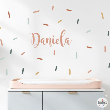 Vinil decoratiu Tires de confeti estil Boho – Adhesius autoadhesius per a parets