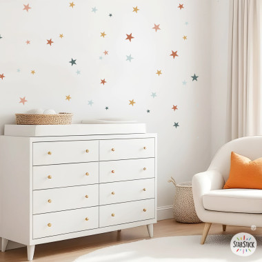 85 Boho Chic Stars | Self-Adhesive Wall Decals | Stickers for Walls, Furniture & More