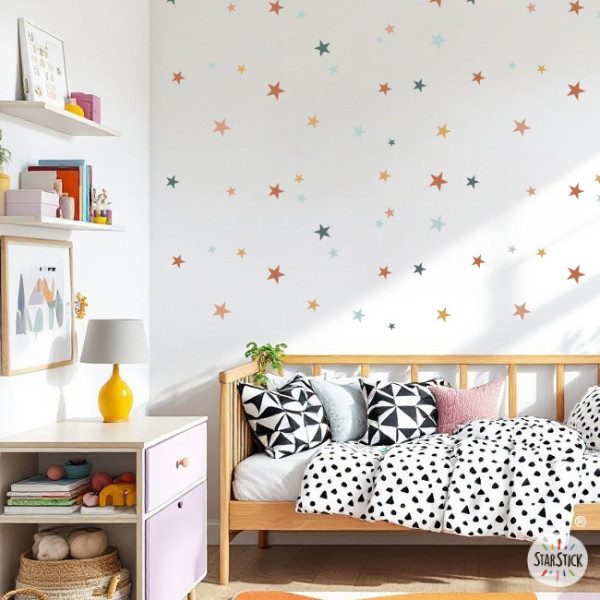 85 Estrelles Boho Chic | Vinils decoratius autoadhesius | Adhesius per a parets, mobles i més