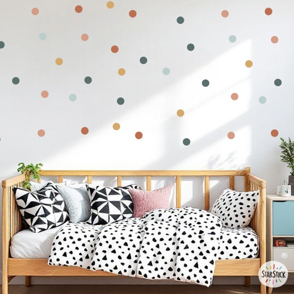 Vinils decoratius Confetis Boho – Adhesius de paret – Decoració nòrdica