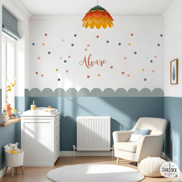 Frise décorative Arcs et Scallops | Couleurs Boho | Décoration murs