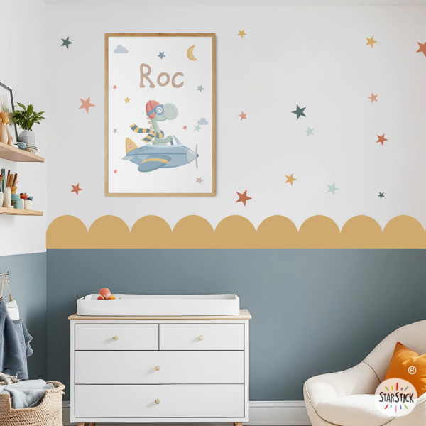 BIG Decorative Border Arches & Scallops | Boho Colors | Wall Decoration